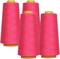 4-Pack Fuchsia All Purpose Sewing Thread Cones (6000 Yards Each) of High Tensile Polyester Thread Spools for Sewing, Quilting, Serger Machines,Overlock, Merrow & Hand Embroidery.